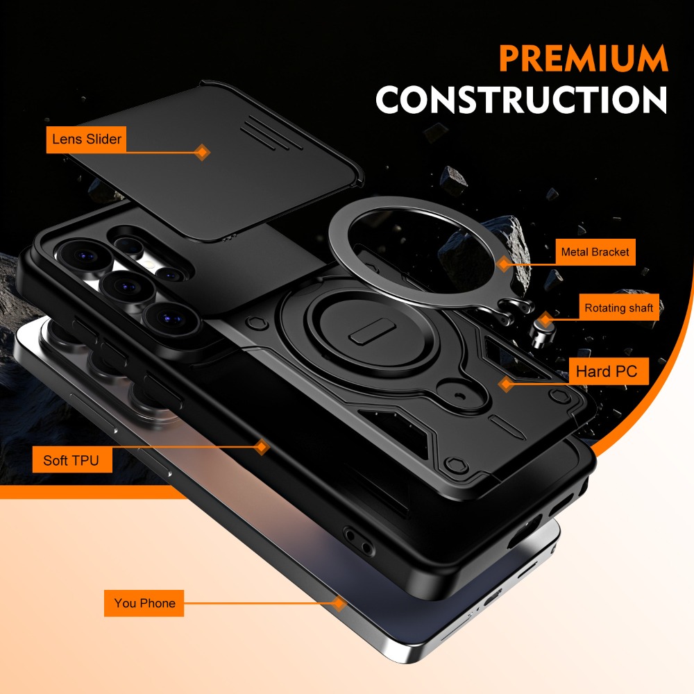 360 ° เคสกันกระแทกพร้อมขาตั้งแ - Camera Lens Protector บทวิจารณ์และราคา